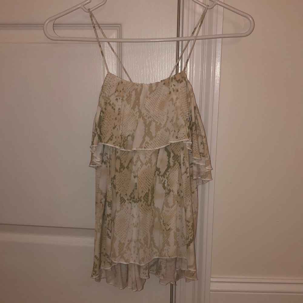 snake print blouse